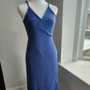 Royal Blue Wrap Dress, Size M